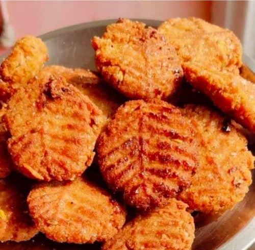 Mathili Swad Crunchy Thekua 300g – Traditional Bihari Sweet Snack | Handmade with Desi Ghee"