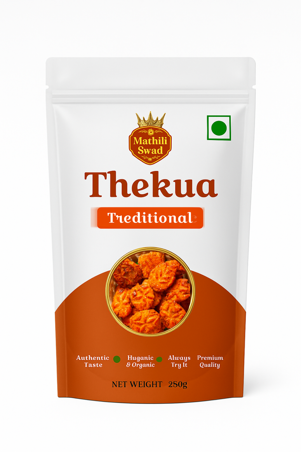 Mathili Swad Crunchy Thekua 250g – Traditional Bihari Sweet Snack | Handmade with Desi Ghee"