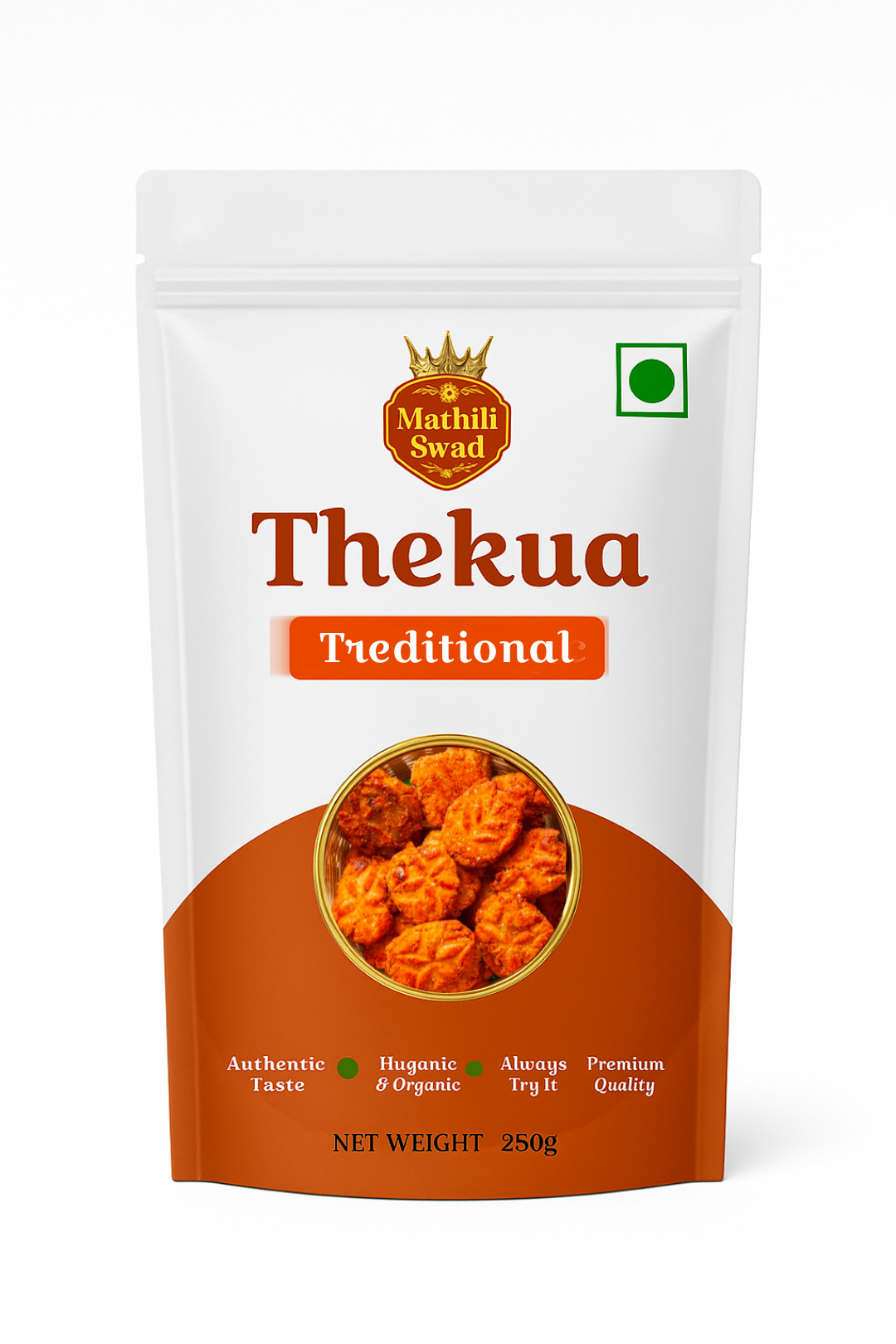 Mathili Swad Crunchy Thekua 250g – Traditional Bihari Sweet Snack | Handmade with Desi Ghee"